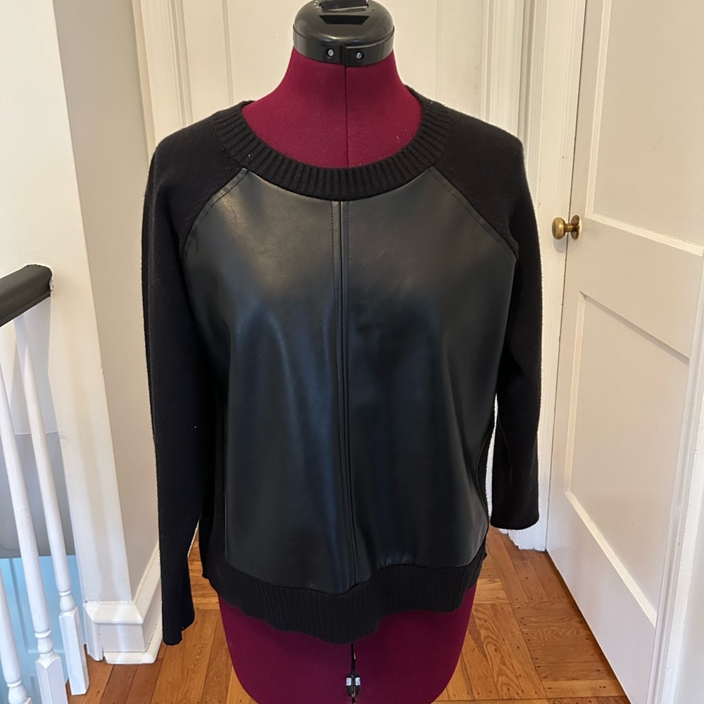 Central Park West Sweater / vegan leather - viscose polyester nylon